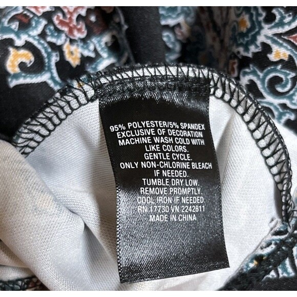 Mossimo Women's Dress Sleeveless Size XXL Floral Black Knee Length A-Line - Picture 9 of 10